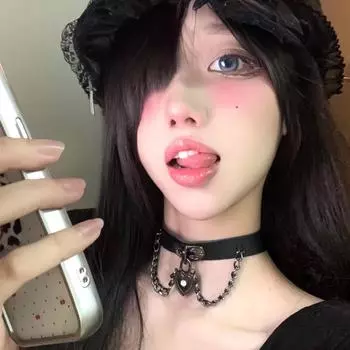 Ошейник-чокер, темное ожерелье с галстуком, женское черное ожерелье с цепочкой на ключицу, панк-готическая цепочка с любовью