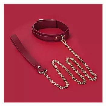 Ошейник-чокер Tibemi с цепочкой SM Goods Collar Human SM Стильный ошейник с поводком PU Metal Neck Shackle SM Play Restraint Товары для взрослых для женщин