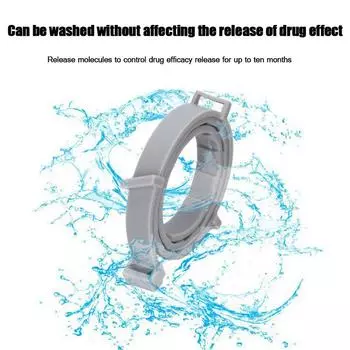 Ошейник для борьбы с блохами для собак и кошек, водонепроницаемый ошейник от клещей и блох для домашних животных, натуральные вредители, регулируемый ошейник для профилактики, аксессуары 62cm чёрный