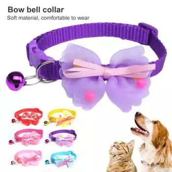 Ошейник для домашних животных, однотонный праздничный наряд, изысканный милый ошейник для щенка и котенка с бантами розы красного