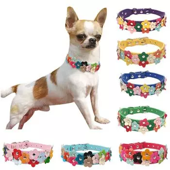 Ошейник для домашних животных Ошейник для собак Ошейник для домашних животных с кристаллами и шипами для маленьких средних собак XS розовый