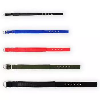 Ошейник для домашних животных, ошейник для собак, 1 шт., регулируемый, высокое качество, популярный, удобный, для собак, сплошной, 4 цвета, нейлоновый ремешок, большой размер, уникальный 1.5*45cm синий