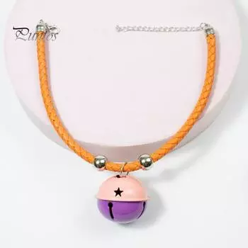 Ошейник для домашних животных, регулируемое ожерелье в виде кошки с изысканным украшением в виде колокольчика, модный ремешок на шею для собак, домашнее животное S серебряный