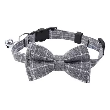 Ошейник для домашних животных с бантом, английский ошейник, ремень для кошек, гнездо для защиты головы кошки, ошейник для собак с бантом и колокольчиком для собак, кошек и кроликов One Size