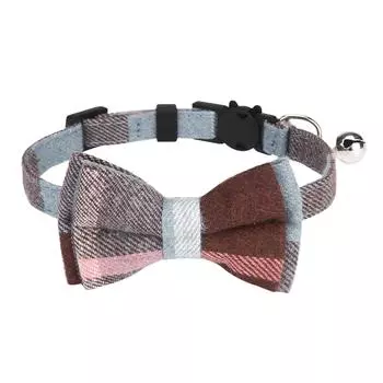 Ошейник для домашних животных с бантом, английский ошейник, ремень для кошек, гнездо для защиты головы кошки, ошейник для собак с бантом и колокольчиком для собак, кошек и кроликов One Size
