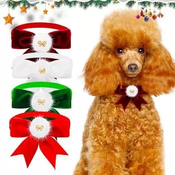 Ошейник для домашних животных с бантом, регулируемый, не выцветающий, приятный для кожи, яркий цвет, износостойкое платье белый