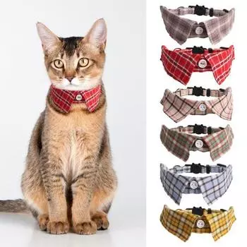 Ошейник для домашних животных с галстуком-бабочкой для кошек, регулируемый воротник в смокинге для кошек, маленьких собак, в британском стиле джентльмена, мягкие дышащие украшения для свадеб, дней рождения серый/розовый