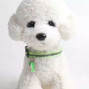 Ошейник для домашних животных, удобный устойчивый к укусам светоотражающий нагрудник с колокольчиком из рыбьей кости чёрный