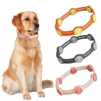 Ошейник для домашних животных Яркий цвет Износостойкий TPR Ошейник для защиты от блох и клещей для собак с эфирным маслом Товары для домашних животных чёрный