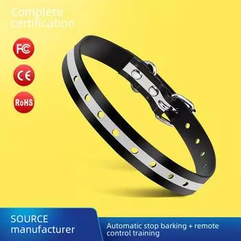 Ошейник для дрессировки собак с контролем лая из ТПУ зелёный