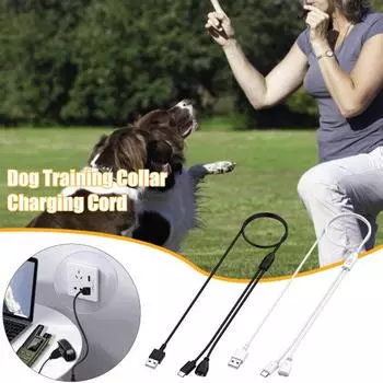 Ошейник для дрессировки собак USB-кабель для зарядки Не спутывается Легко носить с собой Быстрая зарядка Магнитный зарядный шнур 2-в-1 для Delupet DT-66/Yawpet DT-61 белый