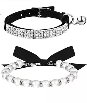 Ошейник для кошек cobalt planet, ошейник для собак, ожерелье для домашних животных, сверкающий, милый, стильный, собачья лапа, ошейник для домашних животных, легкий, регулируемый, товары для животных, день рождения, памятный знак