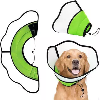 Ошейник для кошек и собак Cone Pet Recovery для ухода за щенками, купания, тримминга XL Black
