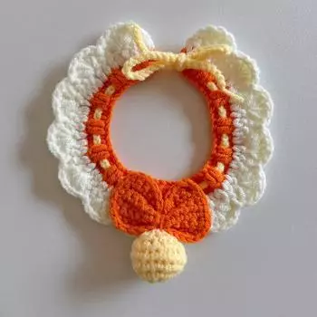 Ошейник для питомца, плетеный вручную, милое вязаное ожерелье для кота, ошейник для маленькой кошки, украшение на шею для маленькой собаки