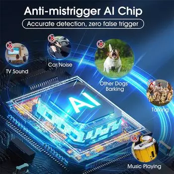 Ошейник для подавления лая, умный ошейник для подавления лая, автоматический ошейник для подавления лая для маленьких собак, средних и больших собак, весом от 5 до 80 фунтов