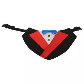 Ошейник для смокинга для собак, регулируемые свадебные банданы для собак, мягкие формальные нагрудники для собак с синим галстуком-бабочкой для маленьких собак размера M S