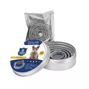 Ошейник для собак и кошек Регулируемый ошейник для борьбы с глистов у домашних животных One Size