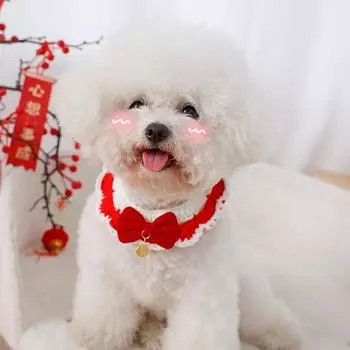 Ошейник для собак и кошек, рождественский шарф для домашних животных, рождественская одежда для кошек, милый милый декор для домашних животных, костюм для кошек с бантом, аксессуары для кошек S 2 to 4 kg