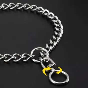 Ошейник для собак из нержавеющей стали, металлический, устойчивый к жеванию, цепочка с шарниром для маленьких, средних и больших собак, дрессировка, ходьба 2.0mmx35cm
