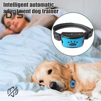 Ошейник для собак с защитой от лая, перезаряжаемый, умный ошейник для дрессировки собак с 7 уровнями чувствительности и вибрацией для всех собак оранжевый