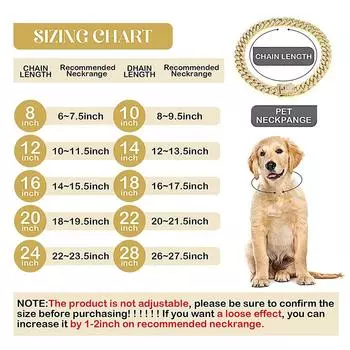 Ошейник для собак со стразами, прочное металлическое золотое кубинское звено, ожерелье для собак, роскошный бриллиантовый ошейник для щенков и кошек, украшения для собак, аксессуары 8inch (20cm) ярко-розовый