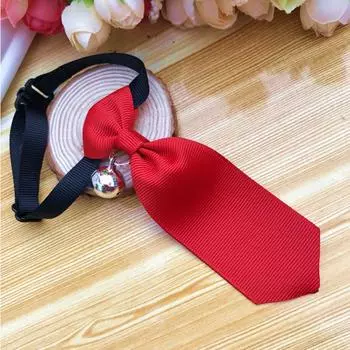 Ошейник для собак в британском стиле, регулируемый галстук с колокольчиком для украшения