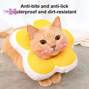 Ошейник для восстановления кошек в форме цветка — мягкий и удобный шейный ошейник для домашних животных для послеоперационного заживления XS фиолетовый