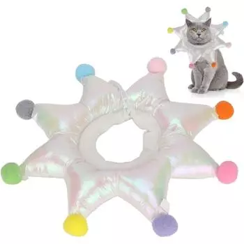 Ошейник для восстановления кошек, водонепроницаемый, устойчивый к царапинам, регулируемый, ошейник для восстановления кошек, Элизабет Конус, для котят и щенков белый