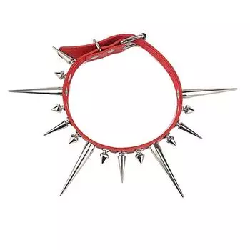 Ошейник из искусственной кожи, панк-чокер, готическое ожерелье с заклепками и острыми гвоздями, украшения для тела, аксессуары чёрный