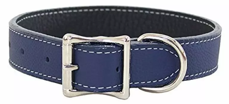 Ошейник из натуральной кожи Auburn Crafters Tuscan, цвет 16275, синий, 301,5 см синий