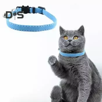 Ошейник из пряжи для домашних животных с колокольчиком-макароном, однотонный износостойкий ошейник с бантиком для кошек, регулируемая шейная цепочка для маленьких и средних собак, кошек белый