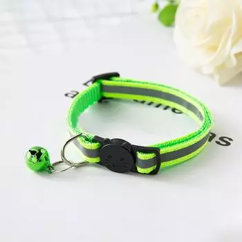Ошейник-колокольчик для домашних животных с пряжкой безопасности, регулируемый светоотражающий ошейник для кошек с колокольчиком для собак и щенков