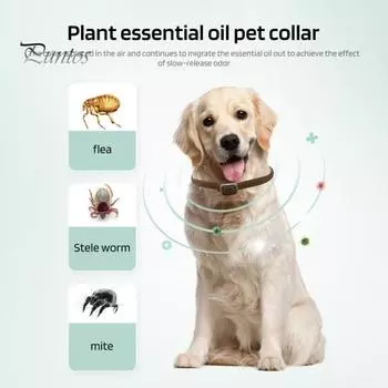 Ошейник от блох для домашних животных Регулируемый ошейник от блох и клещей для кошек и собак, долгосрочная защита 8 месяцев, натуральный ошейник от клещей для домашних животных Cat белый