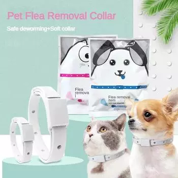 Ошейник от блох и клещей для кошек, маленьких собак, противопаразитарный, защита от паразитов на 8 месяцев, регулируемый ошейник для щенков и котят, аксессуары для домашних животных