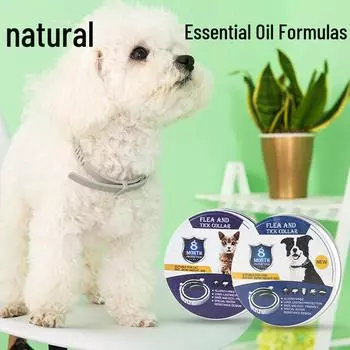 Ошейник от комаров и блох с эфирным маслом для домашних животных - регулируемый летний репеллент от насекомых для кошек и собак Cat Bagged (39cm)