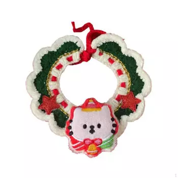 Ошейник с нарядами для кошек и собак для рождественских праздников snowman S