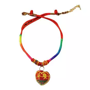 Ошейник с вышивкой для кошек, регулируемый, цветной, прочный, для собак и кошек