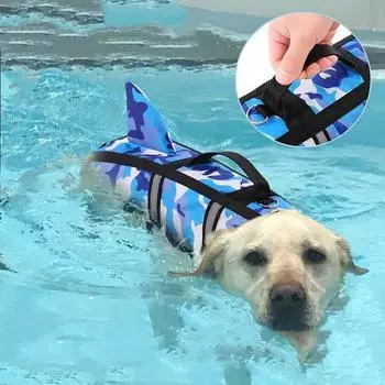 Ошейник шлейка для собак купальный костюм Ripstop для собак спасательный жилет для собак купальный костюм камуфляж для собак спасательный жилет для домашних собак XS синий