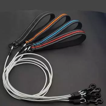 Ошейники для домашних животных, стальная проволока, защита от укусов, светоотражающая шлейка для больших собак, принадлежности для дрессировки золотистых ретриверов, аксессуары для наших инструментов 120CMx0.5CM красный