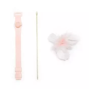 Ошейники для кошек с плюшем и колокольчиком, интерактивная игрушка для кошек, регулируемый силиконовый ошейник для кошек, игрушка для дразнения кошек