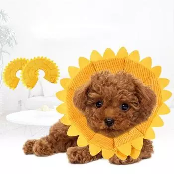 Ошейники для кошек Sunflower Cat Recovery Collars Cotton Dog Protective Neck Cone Pet Protective Collars Stop Leasing L