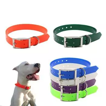 Ошейники для собак из ТПУ, водонепроницаемые, дезодорирующие, устойчивые к грязи, легкоочищаемые, 10 цветов, товары для животных S белый