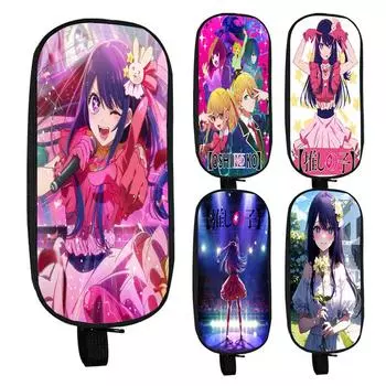 Oshi No Ko Сумка-карандаш Ai Hoshino Школьные чехлы Sarina Akane Сумка-держатель для канцелярских принадлежностей Сумка-карандаш на молнии Студенческие школьные принадлежности 1