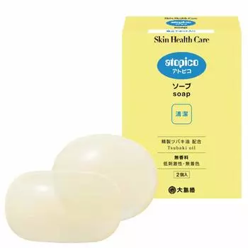 Oshima Tsubaki Atopico Skin Health Care Soap 70 г твердое мыло без запаха увлажняющее чувствительная кожа сухая кожа (2 куска)