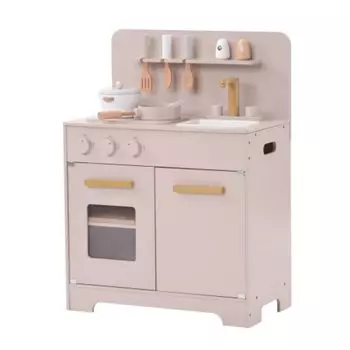 OSJ Play House Cooking Play Set Декоративный Мини Обучающий Рождественский День Рождения для Детей Кухня, Деревянный, Посуда, В комплекте, Полка, Кухня,