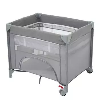 OSJ Playard складной манеж круг детский коврик для сна с сумкой для переноски и матрасом подарок на день рождения [серый] серый