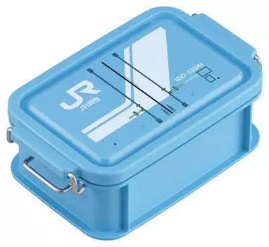 OSK Bento Box JR Freight Container Lunch Box with Dividers Blue 450ml Made in Japan Dishwasher Microwave Safe Stackable Stylish Cool Unisex Children