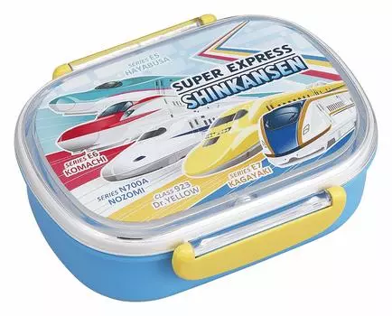 OSK Bento Box Shinkansen Lunch Box with Core 360ml Made in Japan Dishwasher Microwave Safe Lock Gasket Included Stylish Cool Unisex Children Students