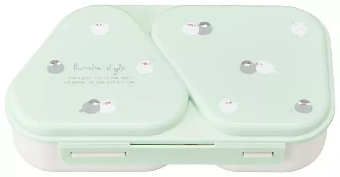 OSK Bento Box Sparrow Rice Ball Lunch Case 465ml Made in Japan Microwave Safe Antibacterial Lock Included Rice Ball Stylish Cute Stain Resistant