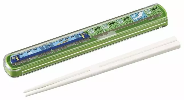 OSK Bento Lunch Pull Lid Chopstick Box JR Clicking Made in Dishwasher Box, Box, Set, Freight, Green, 19.5cm [Sliding Type/No Sound] Japan, Safe, HS-16